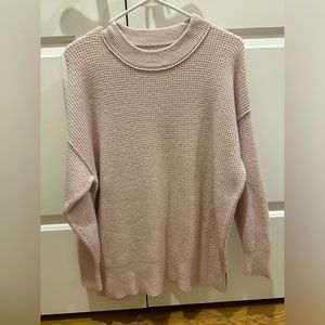 Aerie Waffle Knit Sweater - Size XS - Light Pink